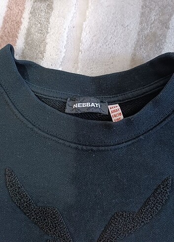 11-12 Yaş Beden siyah Renk Nebbati 11-12 Yaş Kalın Sweatshirt