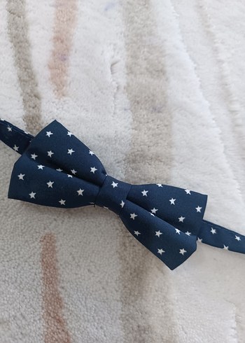 Yıldız Desenli Lacivert Çocuk Papyon - Görsel 2