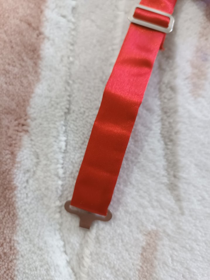 Saten Kumaş Kırmızı Çocuk Papyon - Görsel 4