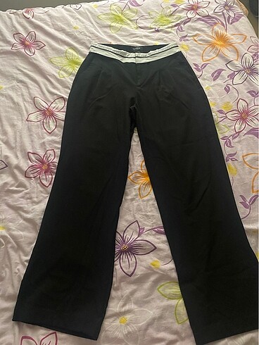 PULL&BEAR SİYAH KUMAŞ PANTOLON