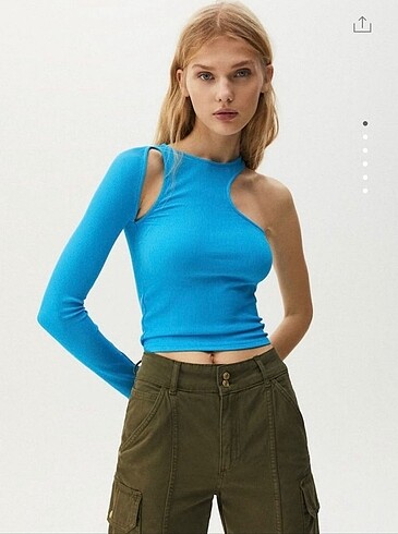 s Beden mavi Renk pull&bear tek kolu mavi üst