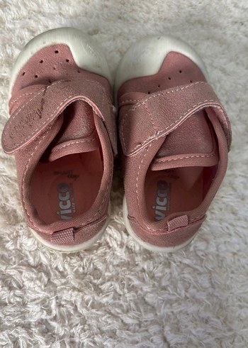 Kız Bebek İlk Adım Pembe Cırtlı Ayakkabı - Görsel 2