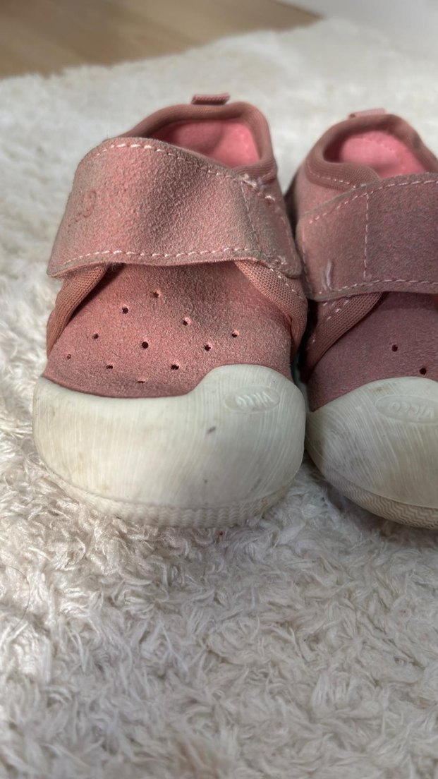 Kız Bebek İlk Adım Pembe Cırtlı Ayakkabı - Görsel 3