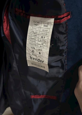 Lacivert Erkek Ceket, Düğmeli, Regular Fit - Görsel 3