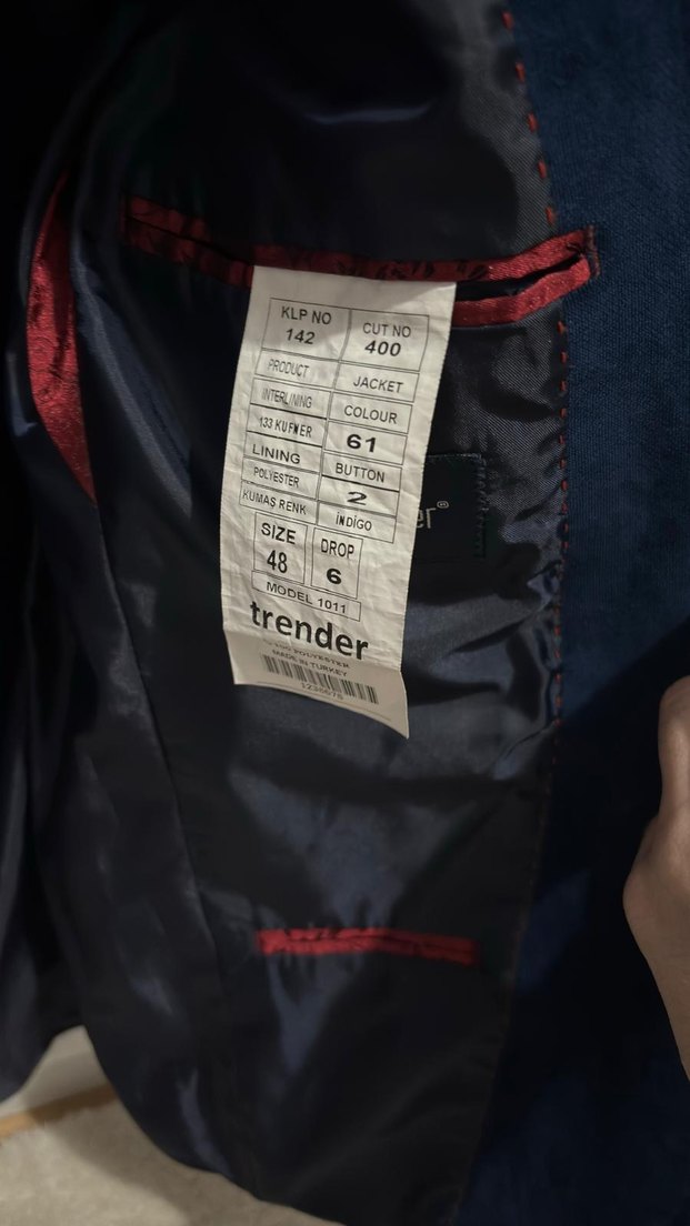 Lacivert Erkek Ceket, Düğmeli, Regular Fit - Görsel 3