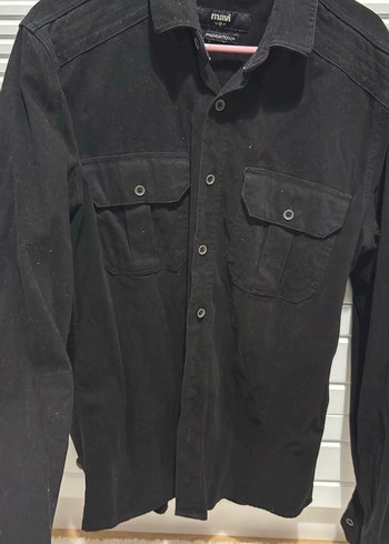 Siyah Süet Erkek Gömlek Uzun Kollu - Görsel 2