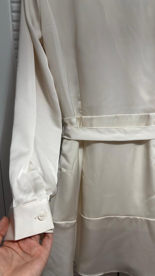 Beyaz Midi Kadın Elbise - Görsel 3