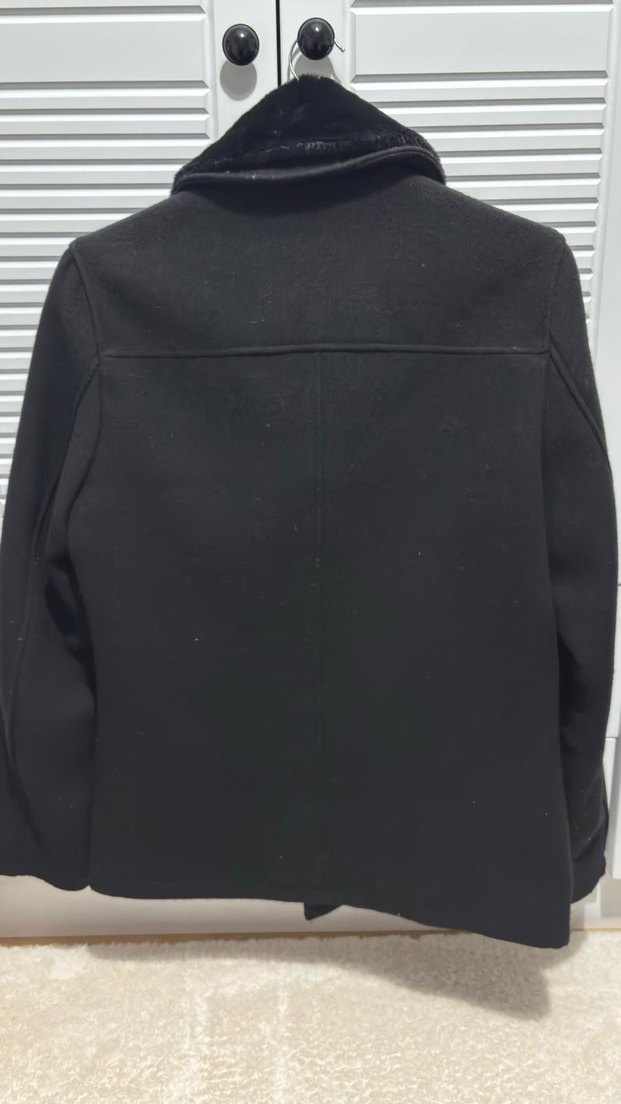 Siyah Erkek Midi Boy Düğmeli Kaban - Görsel 2