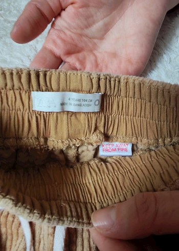 Bej kız  Çocuk Bohem Örgü Pantolon - Görsel 2