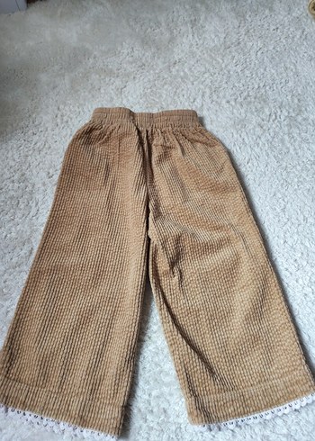 Bej kız  Çocuk Bohem Örgü Pantolon - Görsel 3