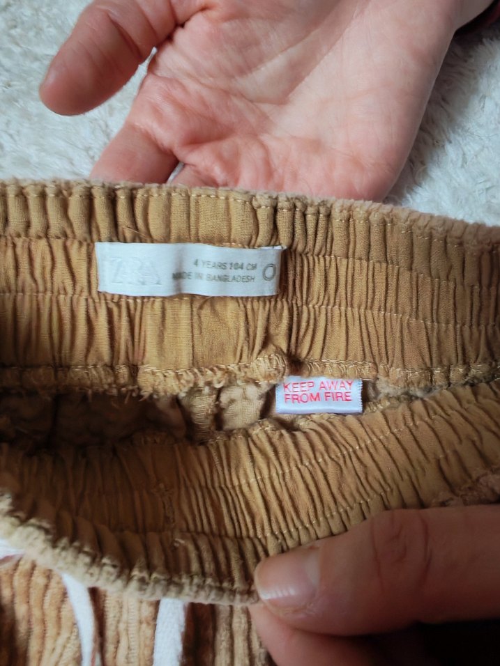 Bej kız  Çocuk Bohem Örgü Pantolon - Görsel 2