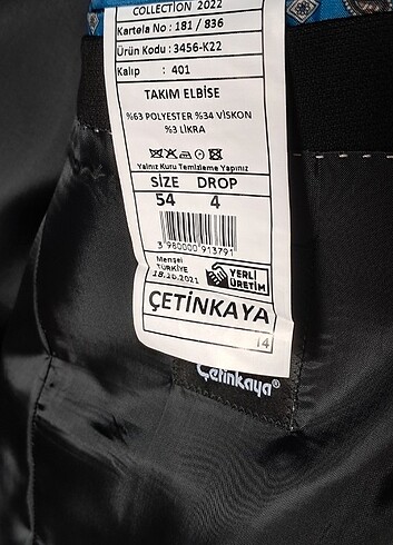 Diğer 54 beden sıfır ceket siyah 