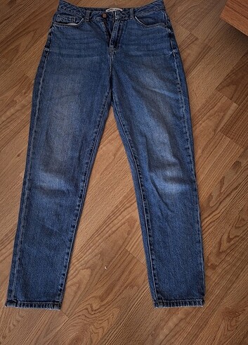 27 Beden mavi Renk Koton mom pantalon