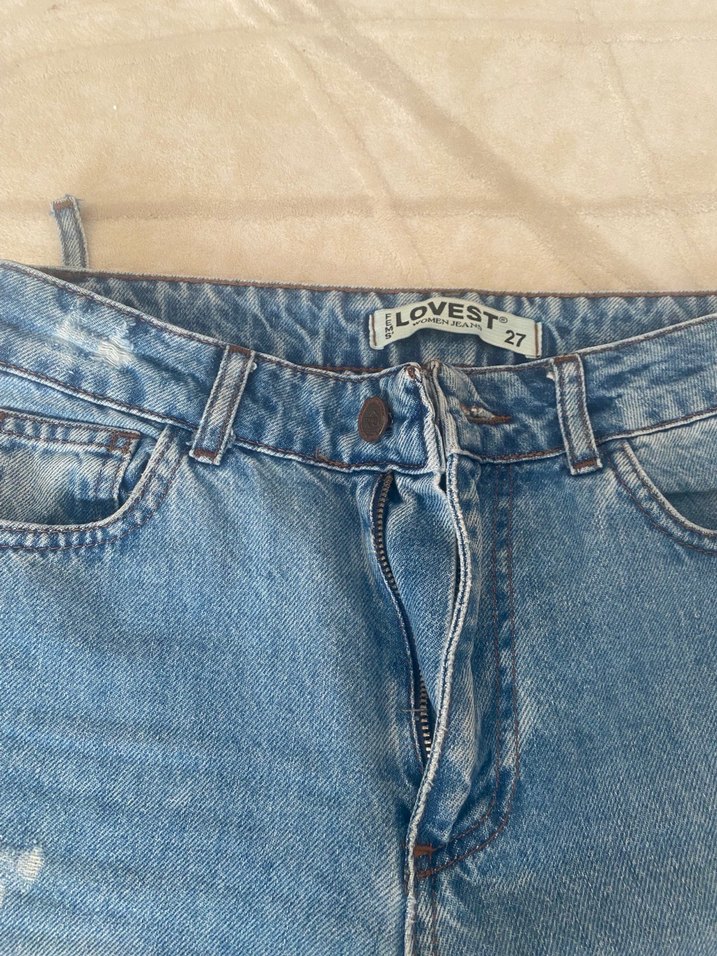 Mavi Loose Fit Midi Denim Kadın Jean - Görsel 3