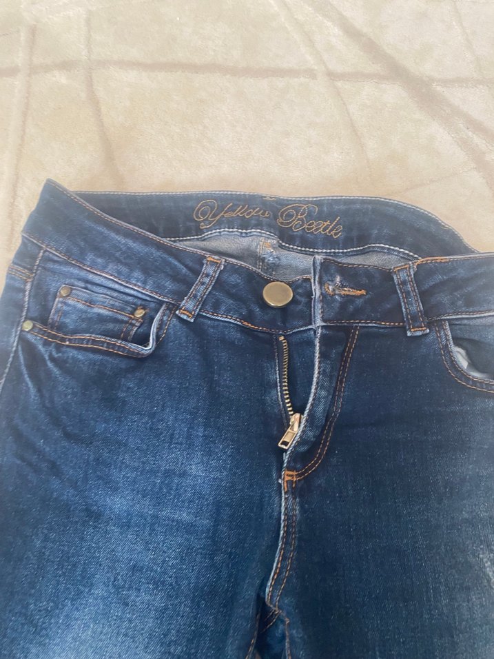 Kadın Mavi Dar Kesim Kot Pantolon - Görsel 2