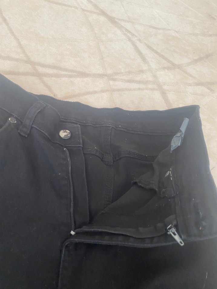 Erkek Siyah Dar Kesim Denim Pantolon - Görsel 3