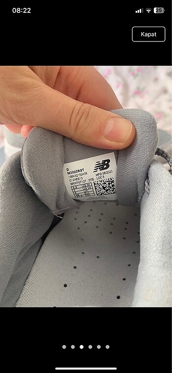 38 Beden gri Renk Orijinal new balance 2002r