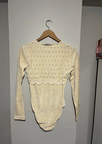 Zara Pamuklu body suit kadife kumaş