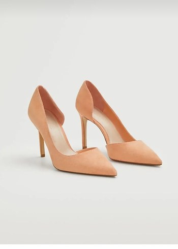 Mango Süet Stiletto Topuklu Kadın Ayakkabı