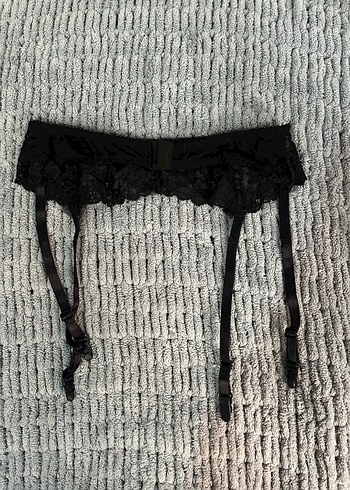 m Beden Siyah Nakışlı Gotik Jartiyer