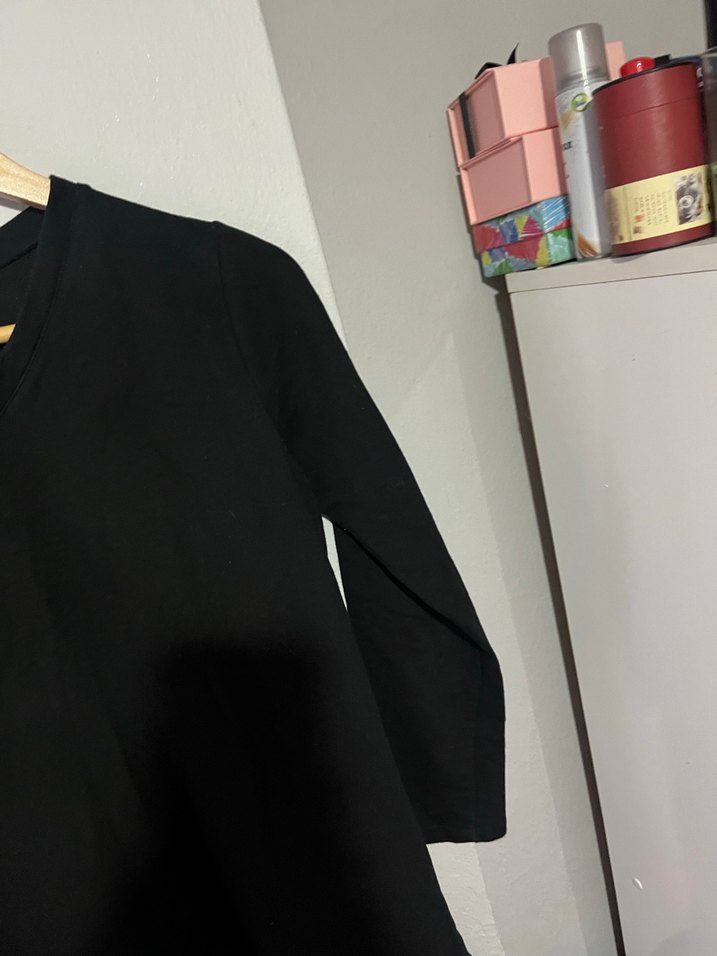 Siyah Volanlı Midi Kadın Elbise - Görsel 3