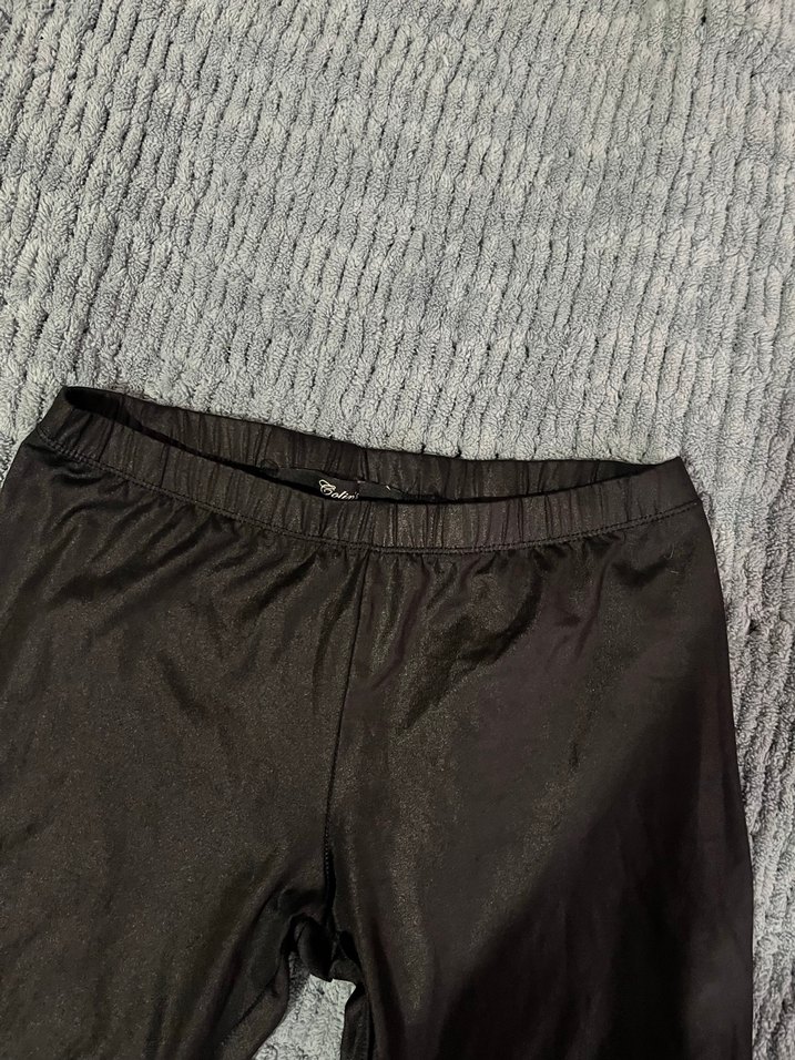 Colins Siyah Düz Kesim parlak  Tayt - Görsel 2