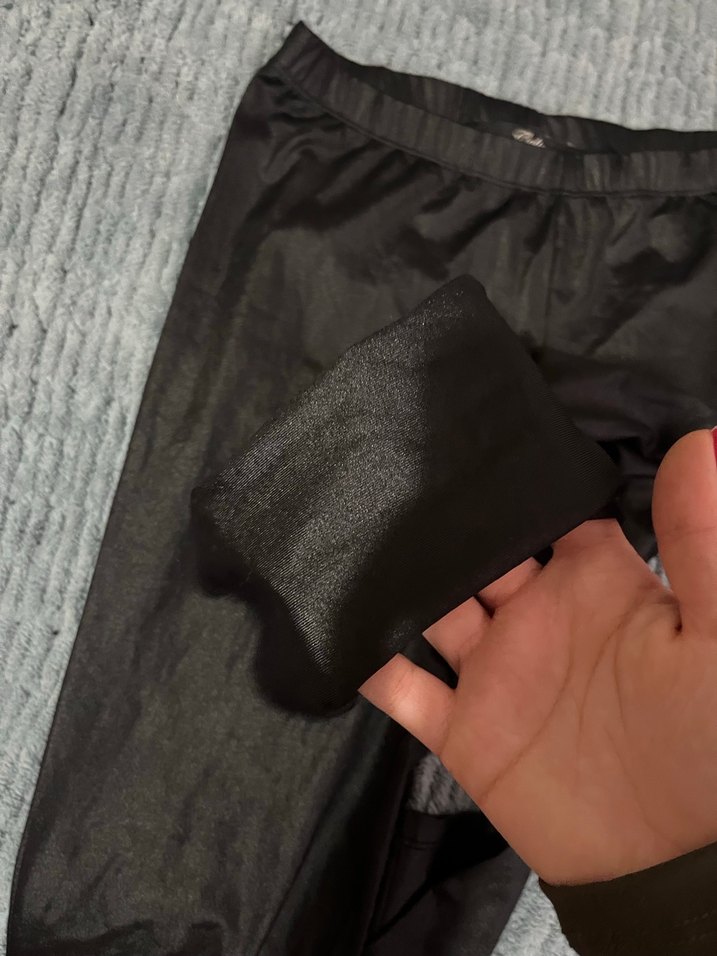 Colins Siyah Düz Kesim parlak  Tayt - Görsel 3