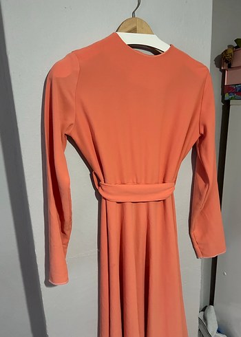 Düğmeli Uzun Kollu  Kadın Elbise - Görsel 6