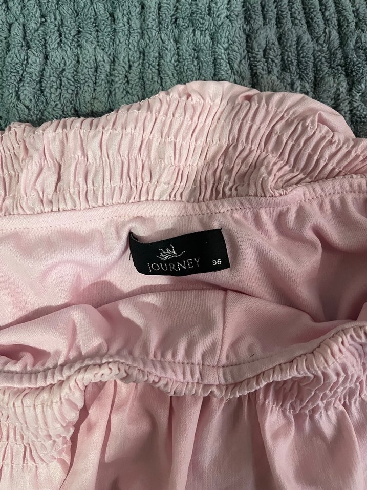 Pembe Straplez Uzun  Elbise - Görsel 3