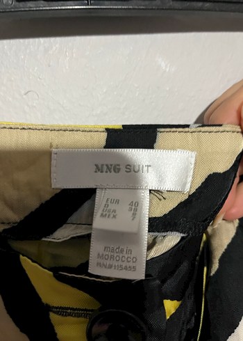 Sarı Siyah Düğmeli Mini Etek - Görsel 4