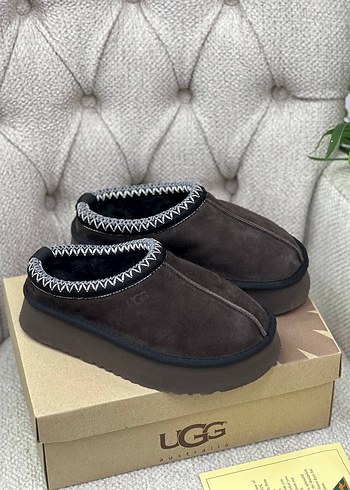 UGG Kahverengi Kürklü Kadın Terlik - Görsel 2