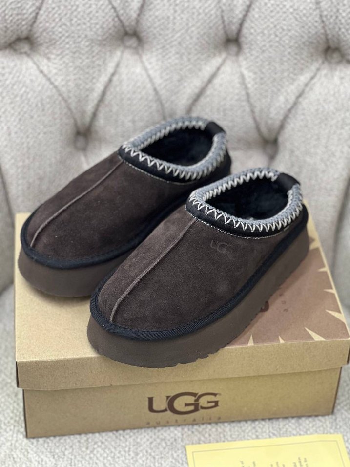 UGG Kahverengi Kürklü Kadın Terlik - Görsel 5