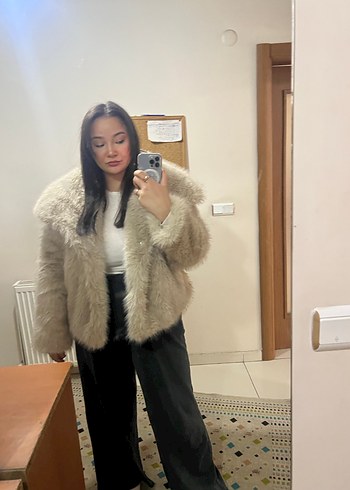 Stradivarius Bej Kürk - Görsel 2