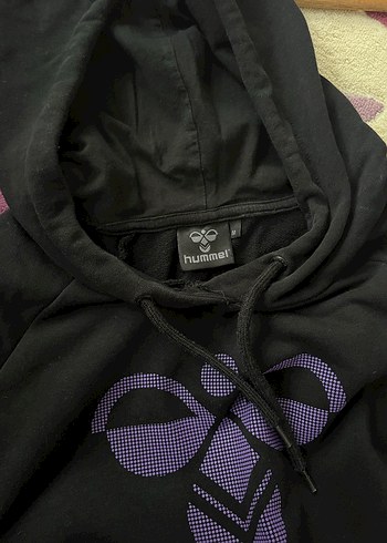 m Beden mor Renk Hummel Kapüşonlu Siyah Mor Sweatshirt