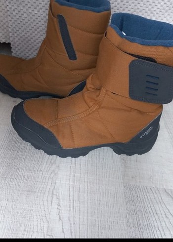 36 Beden Kahverengi Erkek Çocuk Botları Velcro Kapatmalı