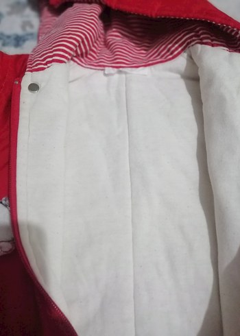 Kürklü Kırmızı Bebek Kız Tulumu - Görsel 4