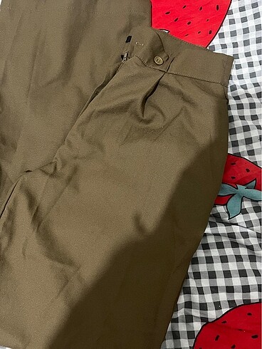 Haki wide leg pantolon - Görsel 3