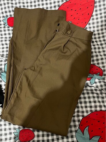 Haki wide leg pantolon - Görsel 4