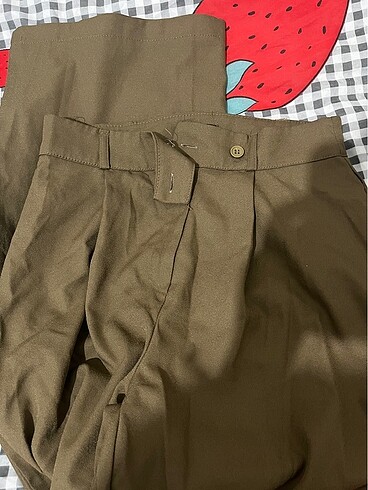 Haki wide leg pantolon - Görsel 6