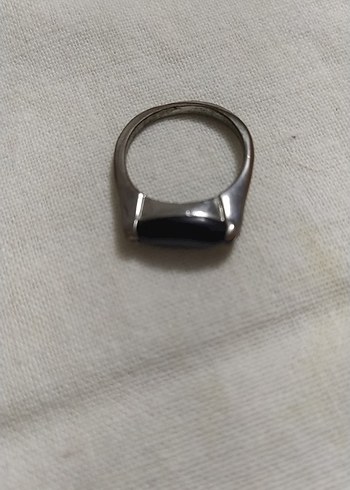 Klasik Siyah Tokalı Kadın Yüzük - Görsel 4