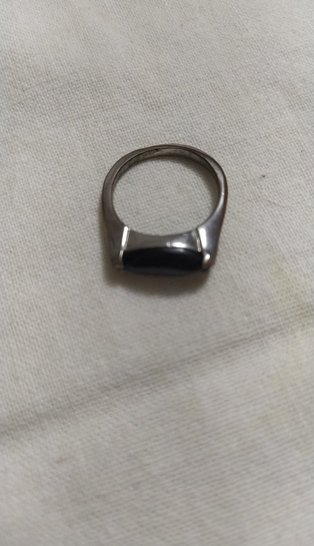 Klasik Siyah Tokalı Kadın Yüzük - Görsel 4