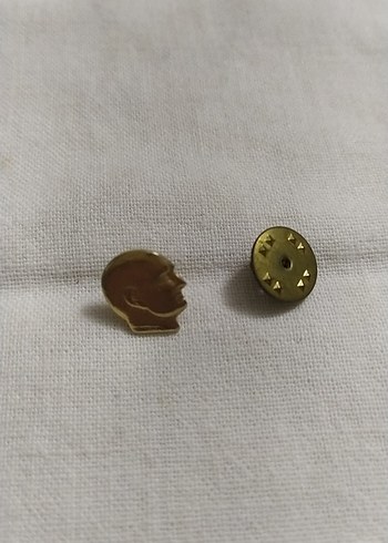 Parlak Sarı Metal  Atatürk Rozeti - Görsel 2