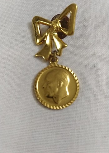 Atatürk  Broşu  Altın Kaplama - Görsel 2