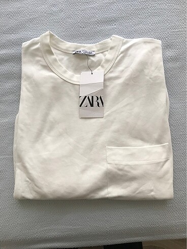 Zara pamuklu tişört l-xl uyumlu