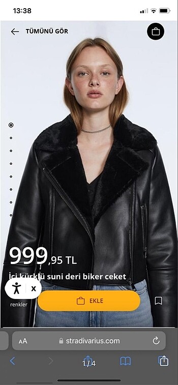 Stradivarius biker ceket