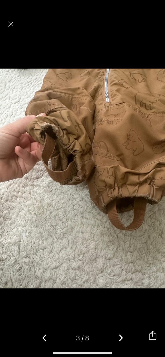 Kahverengi Kürklü Bebek Kayak Tulumu H&M - Görsel 3