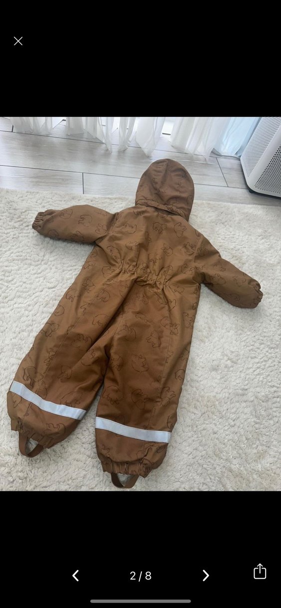 Kahverengi Kürklü Bebek Kayak Tulumu H&M - Görsel 2