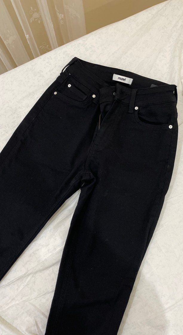 Mavi Siyah Kadın Kot Pantolon - Görsel 3