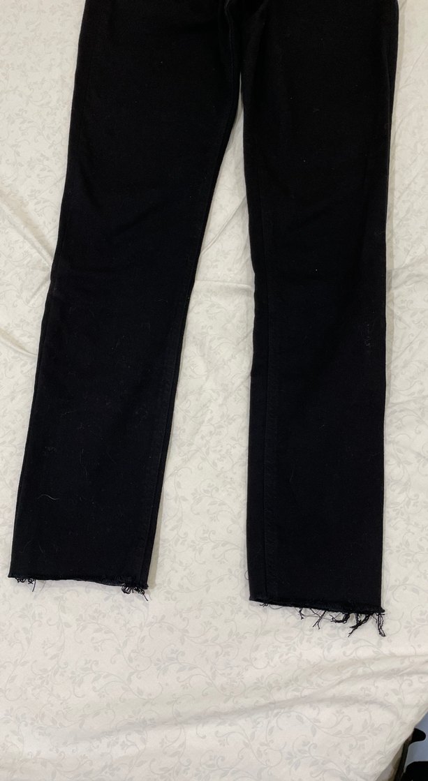 Mavi Siyah Kadın Kot Pantolon - Görsel 4