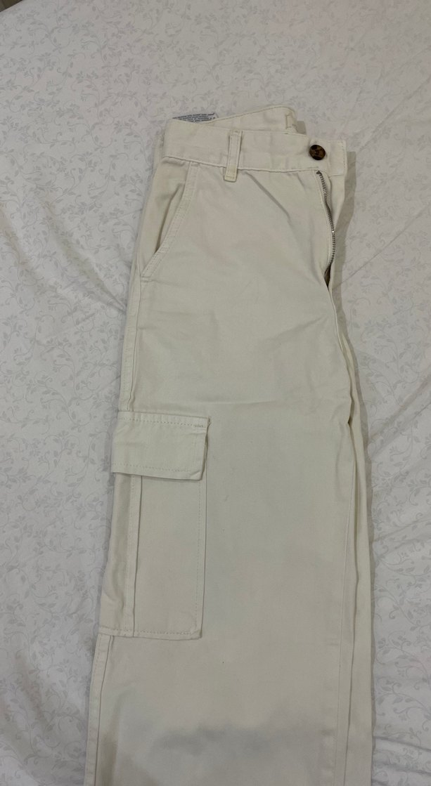 Bej Kadın Midi Kumaş Pantolon - Görsel 3